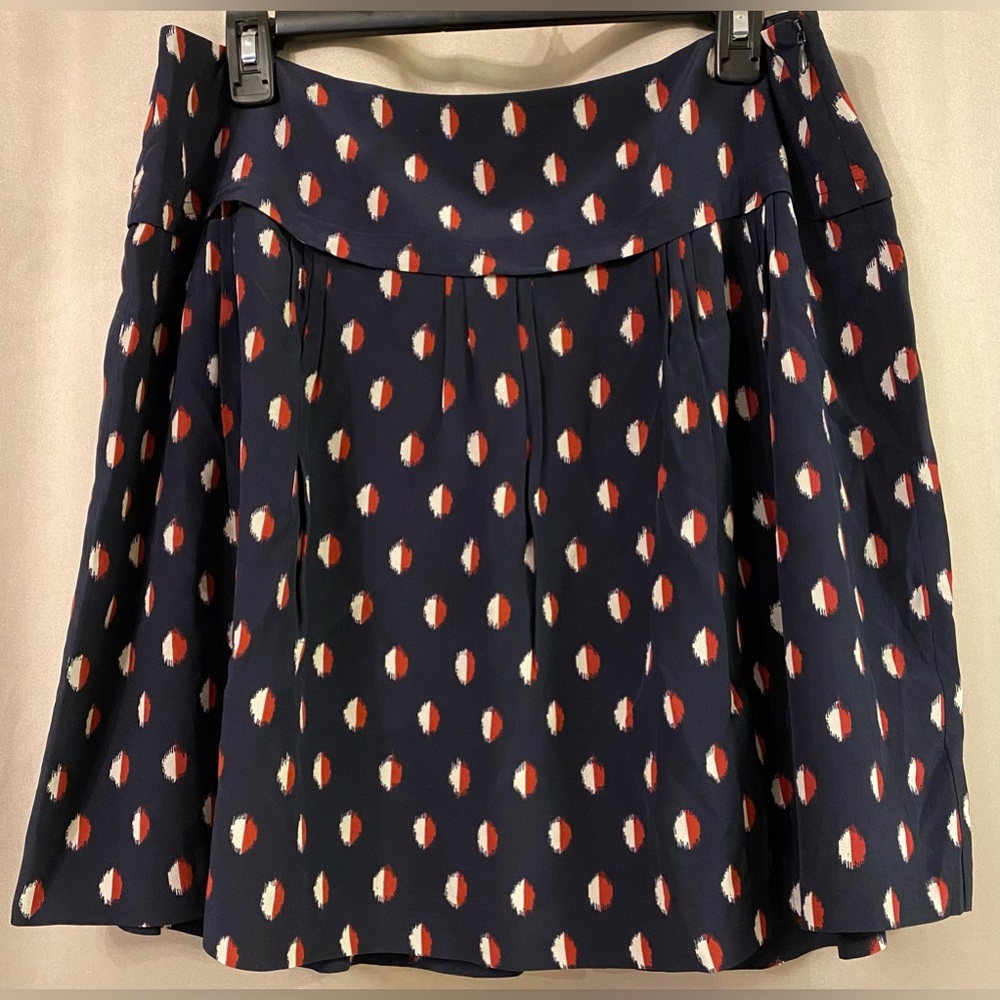 NWT Madewell Navy, Red and White Drop Waist Skirt